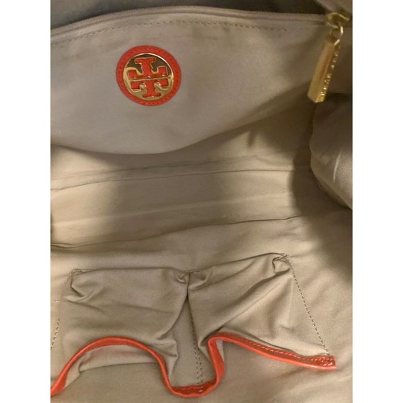 Tory Burch Patent Leather Canvas Tote Bag - Picture 7 of 16